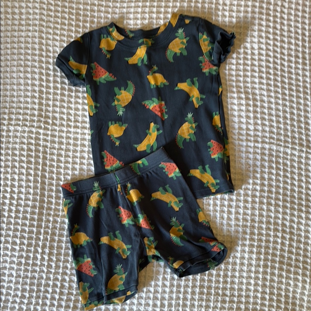 Old Navy Navy Blue and Yellow Pajama Set with Playful Design